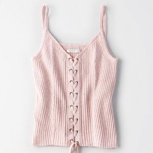 Light Pink Ribbed Sweater Tank Top Never Worn